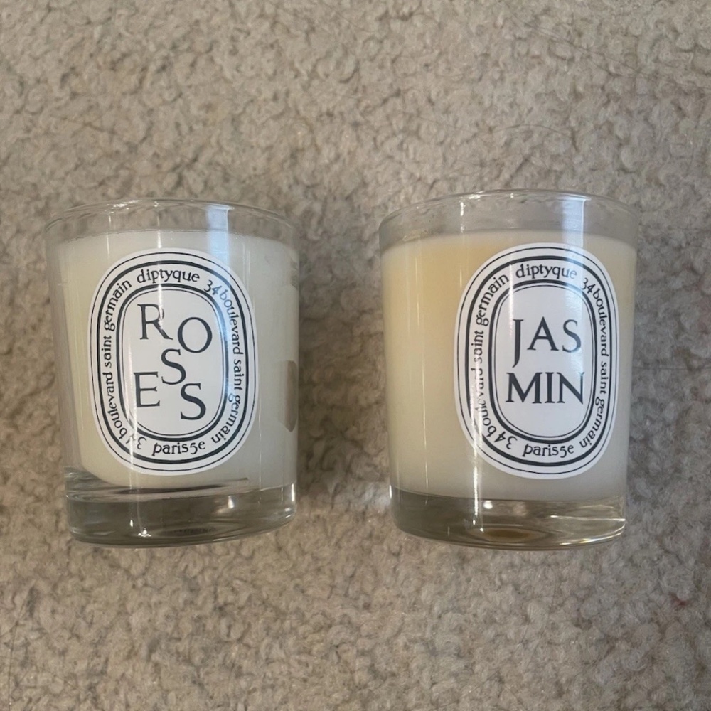 Diptyque Roses &  Jasmin candles 2.4 oz/70 g Set Of 2